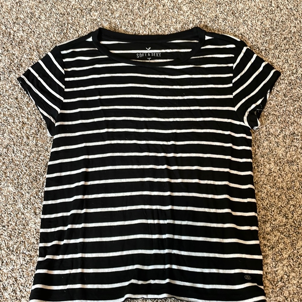American eagle soft and sexy striped tee. Size medium